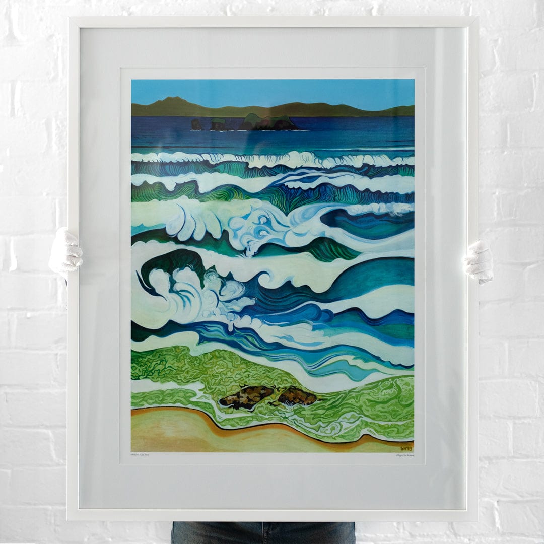 Bespoke Framed Hahei at High Tide Art Print by  Guy Harkness