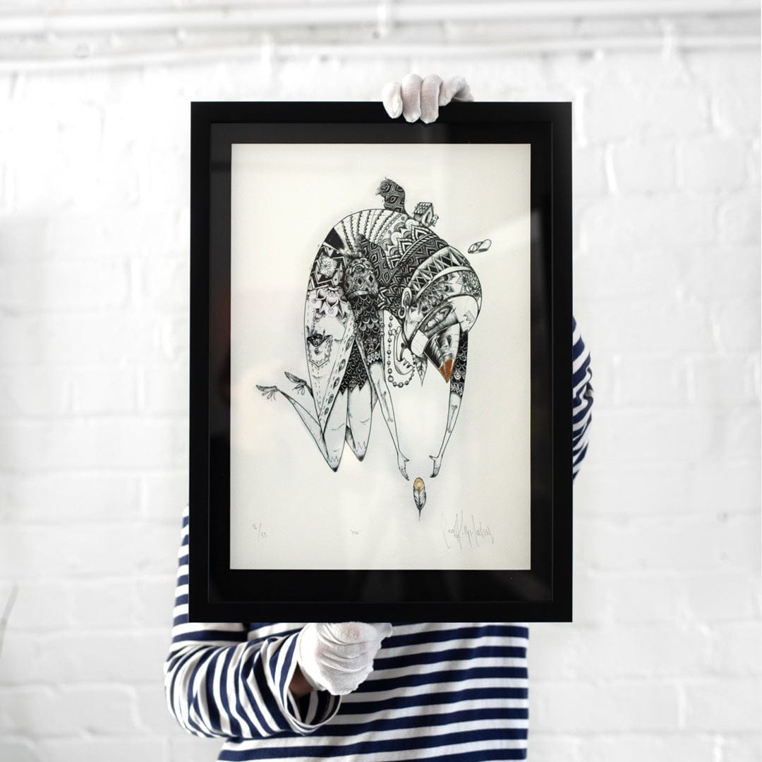 Bespoke Framed Limited Edition Dive Art Print by Cinzah