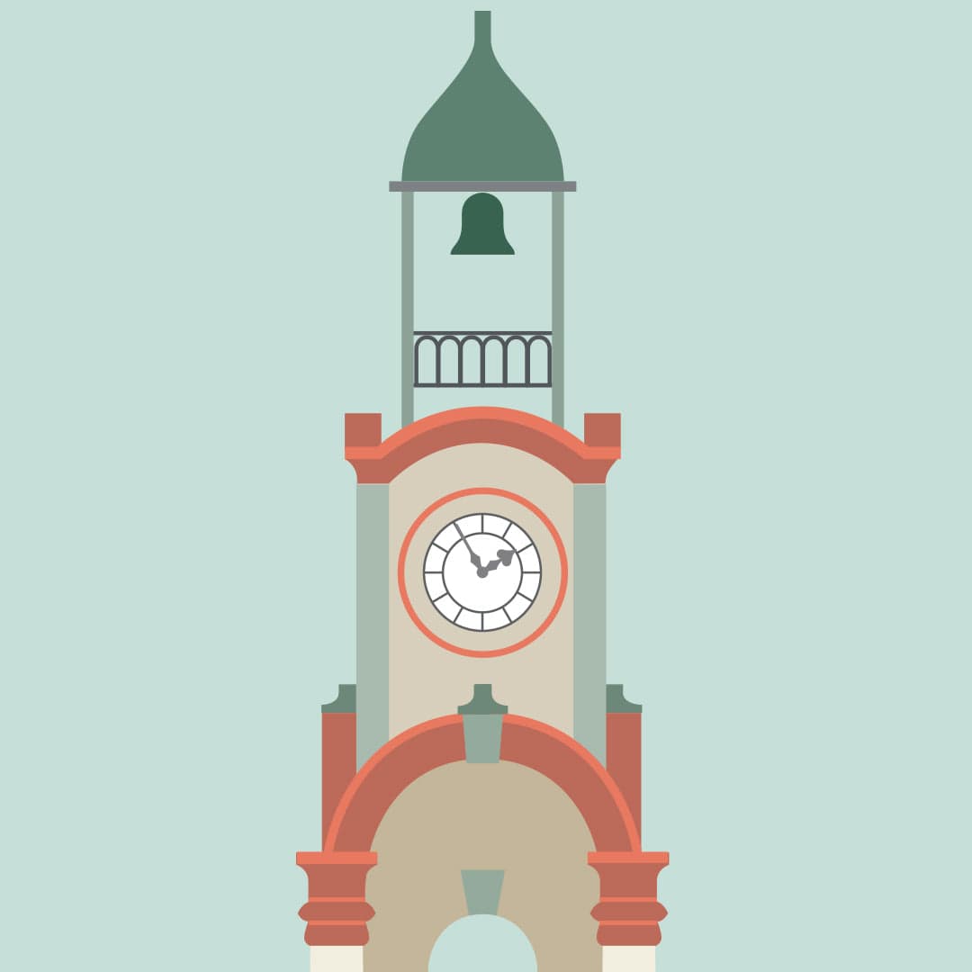 Hokitika Clock Tower Art Print by Hamish Thompson