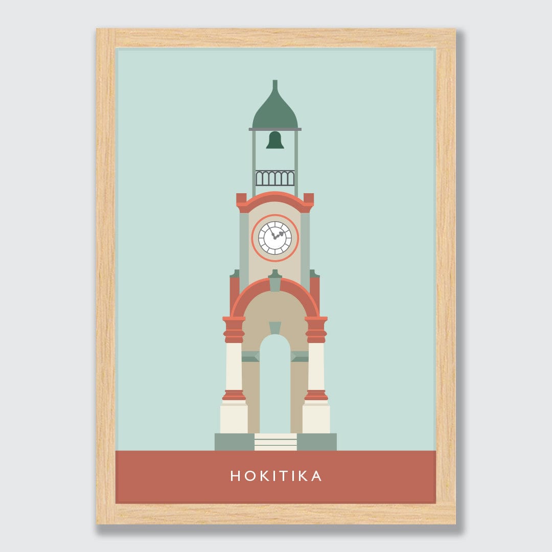 Hokitika Clock Tower Art Print by Hamish Thompson