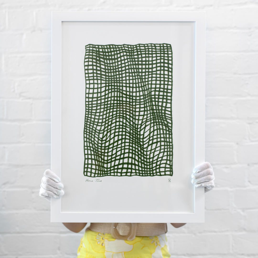 Olive Throw A2 Art Print by Home Time