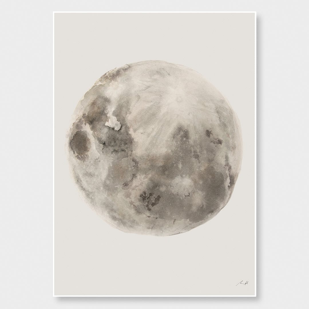 Ink Moon Art Print by Carmel Van Der Hoeven