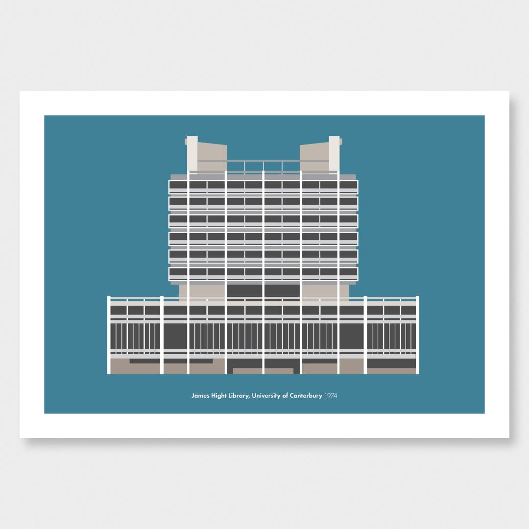 James Hight Library, University of Canterbury 1974 Art Print by Hamish Thompson