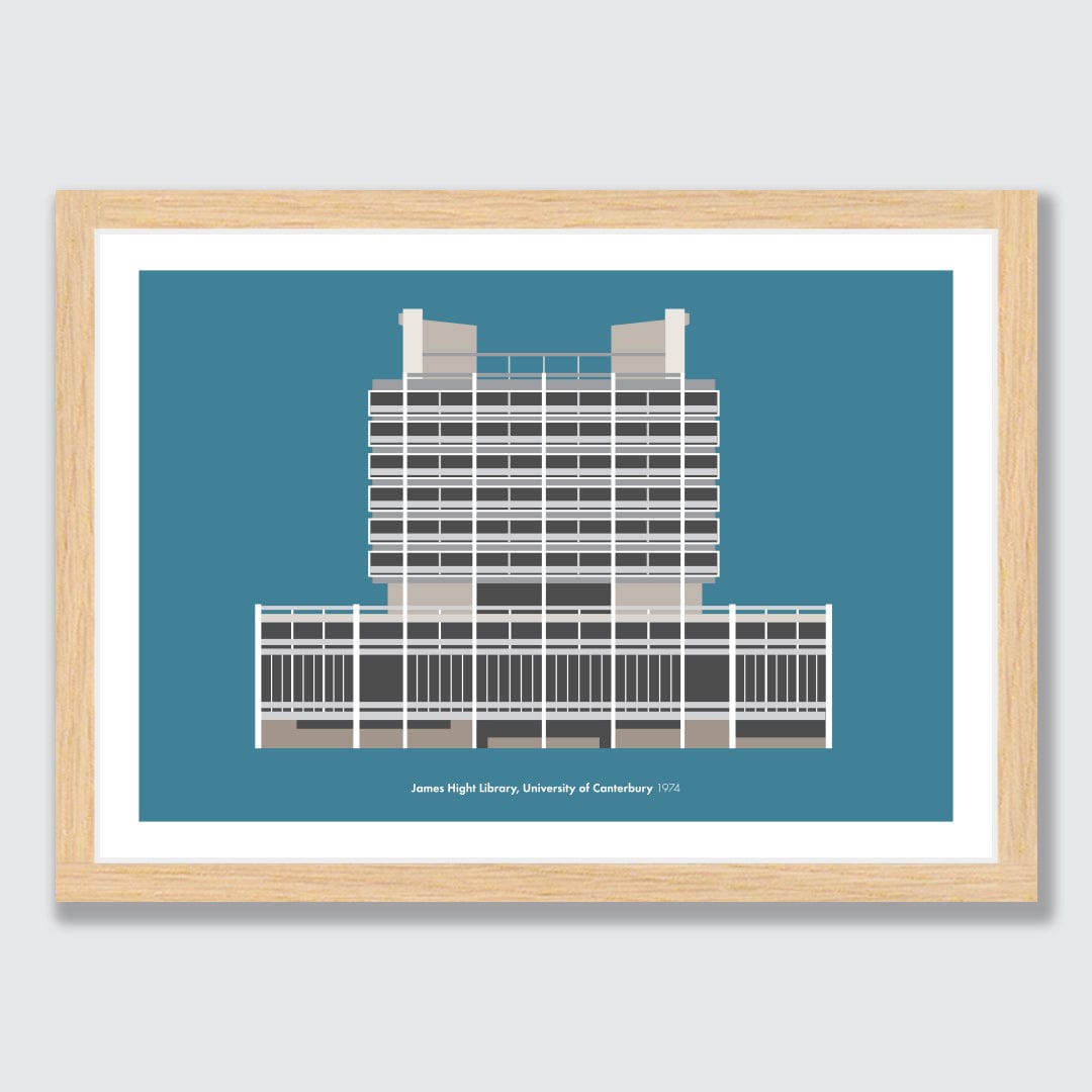James Hight Library, University of Canterbury 1974 Art Print by Hamish Thompson