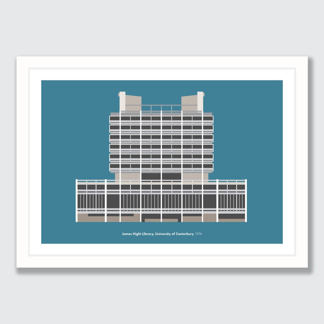 James Hight Library, University of Canterbury 1974 Art Print by Hamish Thompson