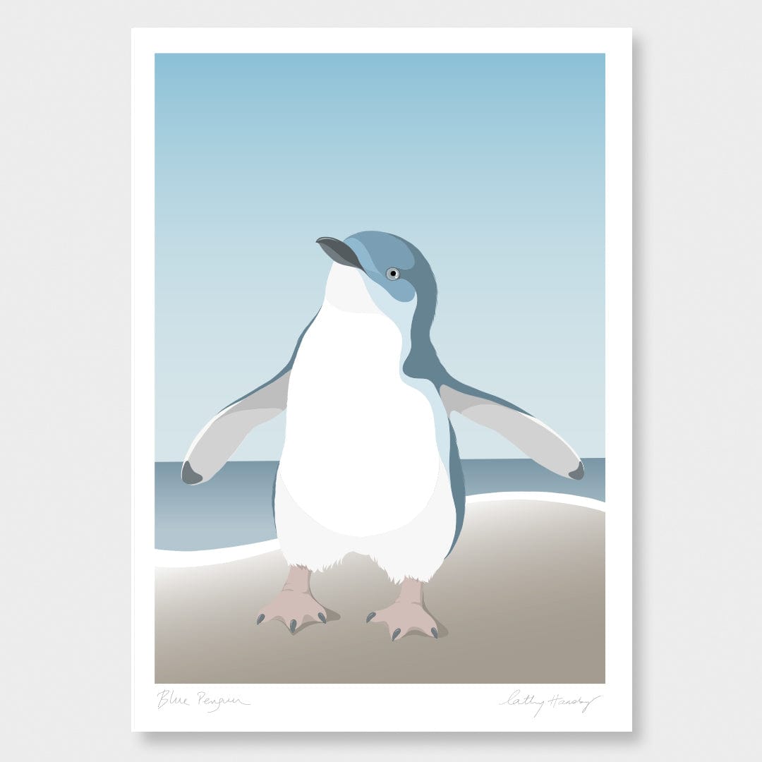 Little Blue Penguin Art Print by Cathy Hansby