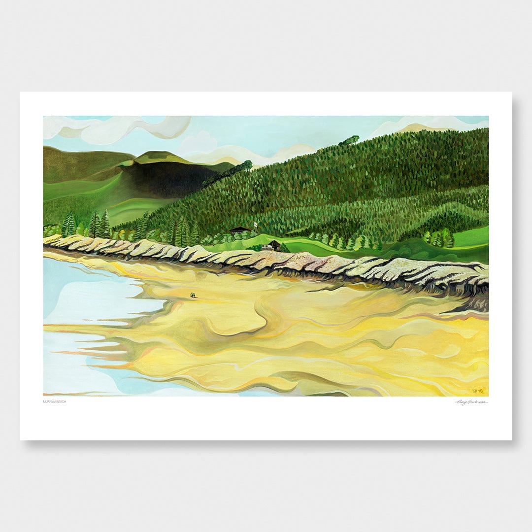 Muriwai Beach Art Print by Guy Harkness