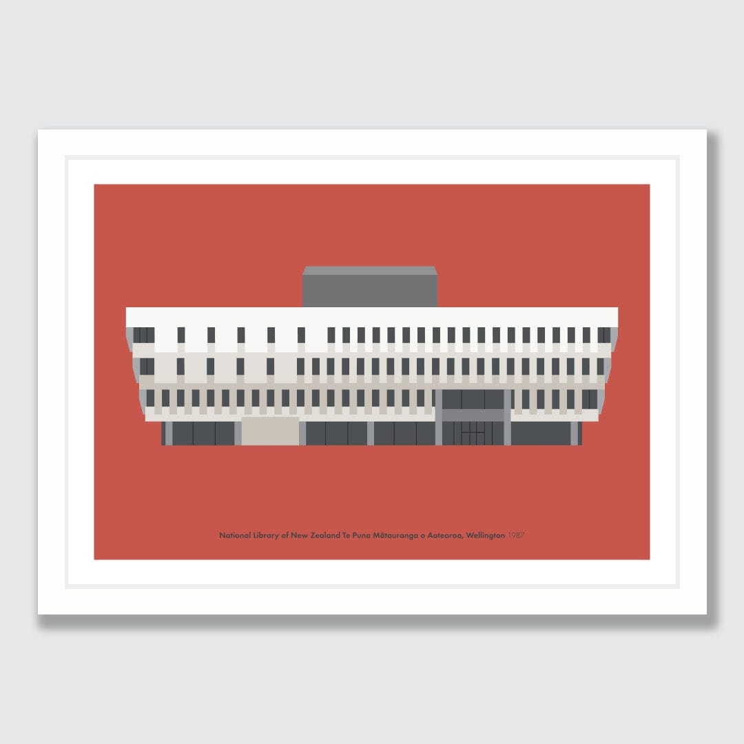 National Library of New Zealand, Wellington 1987 Art Print by Hamish Thompson