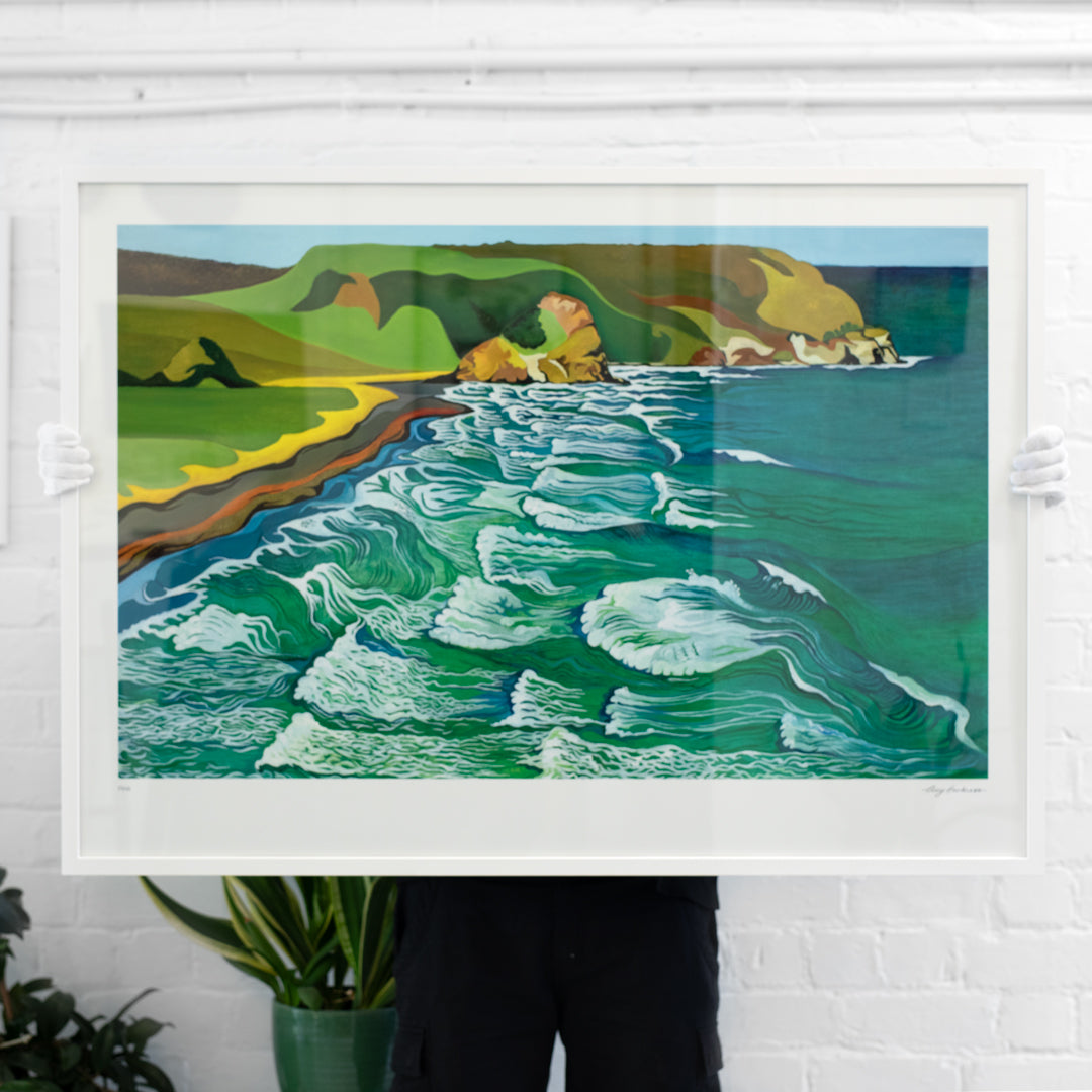 Bespoke A0 Piha Art Print by Guy Harkness