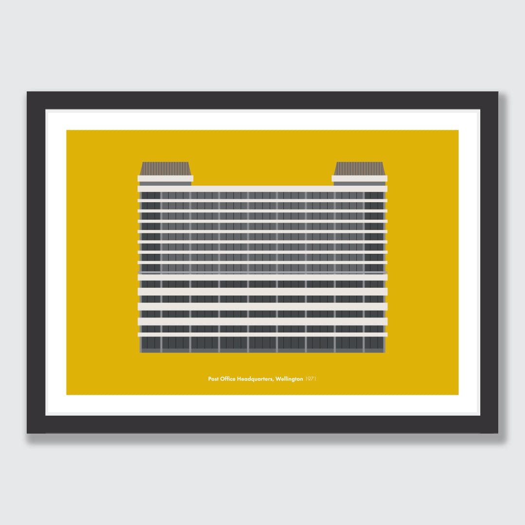 Post Office Headquarters, Wellington 1971 Art Print by Hamish Thompson