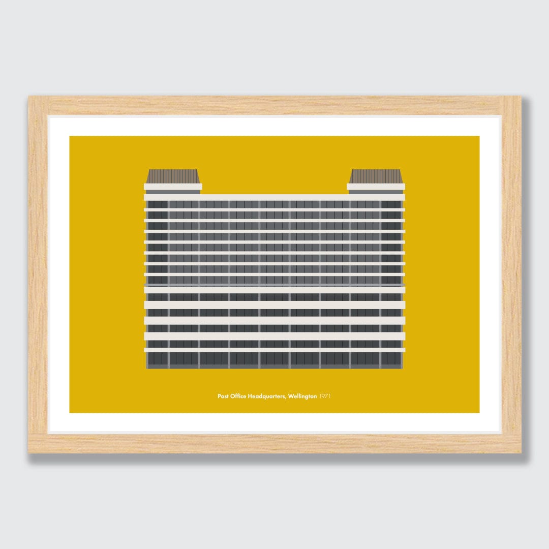 Post Office Headquarters, Wellington 1971 Art Print by Hamish Thompson
