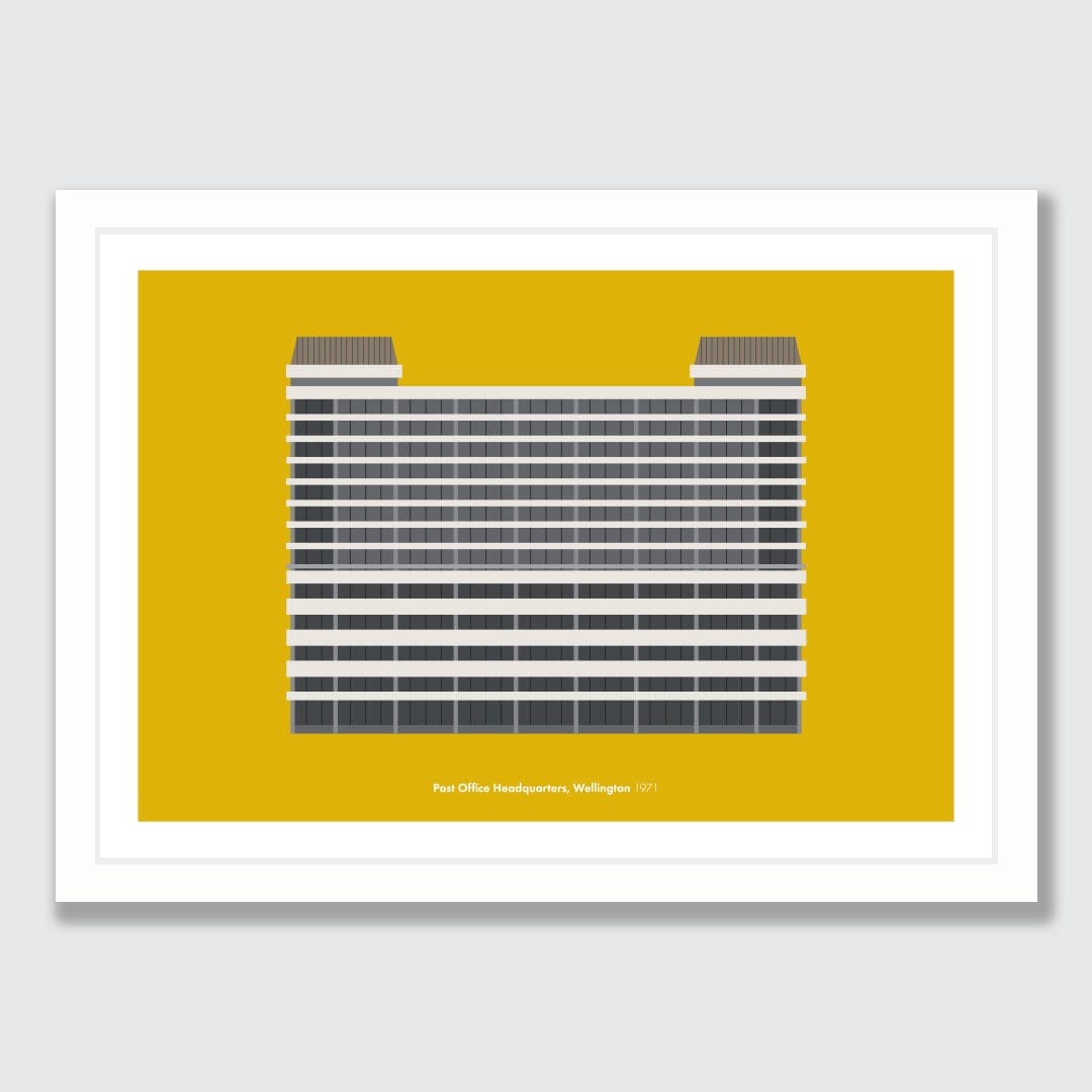 Post Office Headquarters, Wellington 1971 Art Print by Hamish Thompson