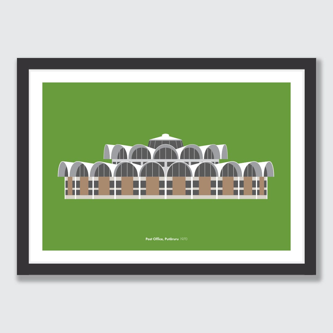 Post Office, Putāruru 1970 Art Print by Hamish Thompson