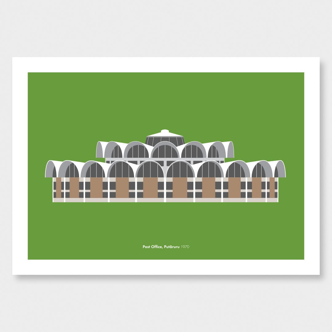 Post Office, Putāruru 1970 Art Print by Hamish Thompson