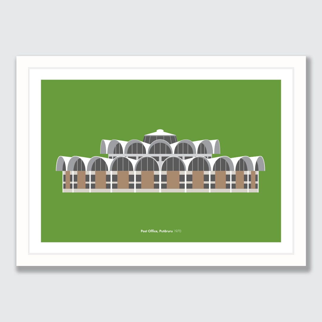 Post Office, Putāruru 1970 Art Print by Hamish Thompson