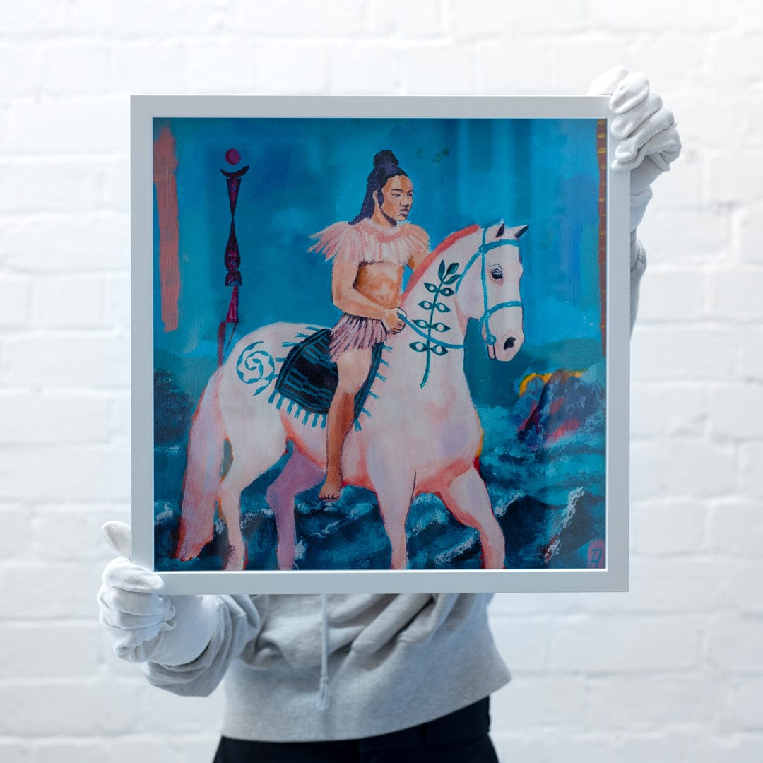 Bespoke Framed Limited Edition Rebel Rider No. 3 Art Print by Rakai Karaitiana - CLEARANCE