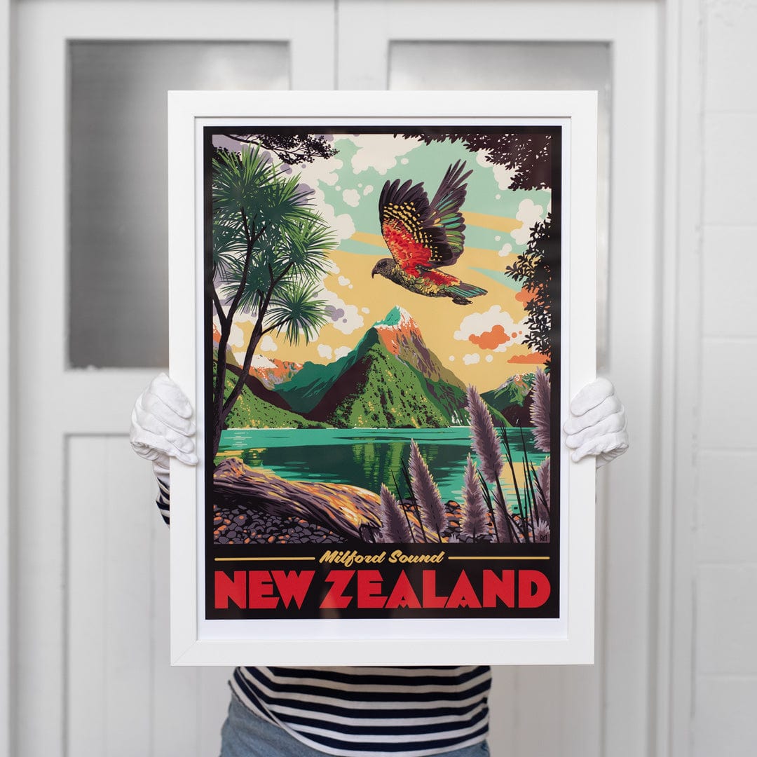 Milford Sound A2 Art Print by Ross Murray