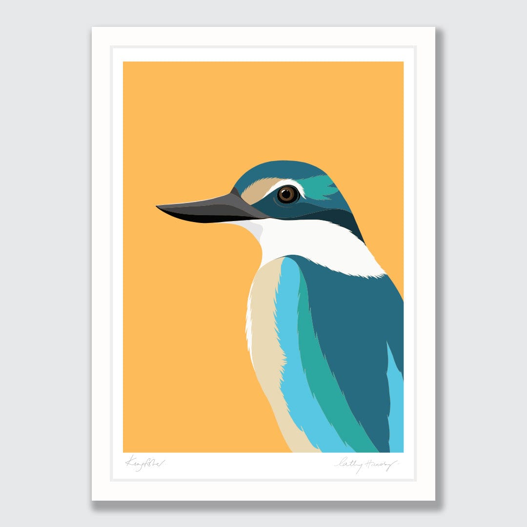 Sacred Kingfisher - Kōtare Art Print by Cathy Hansby