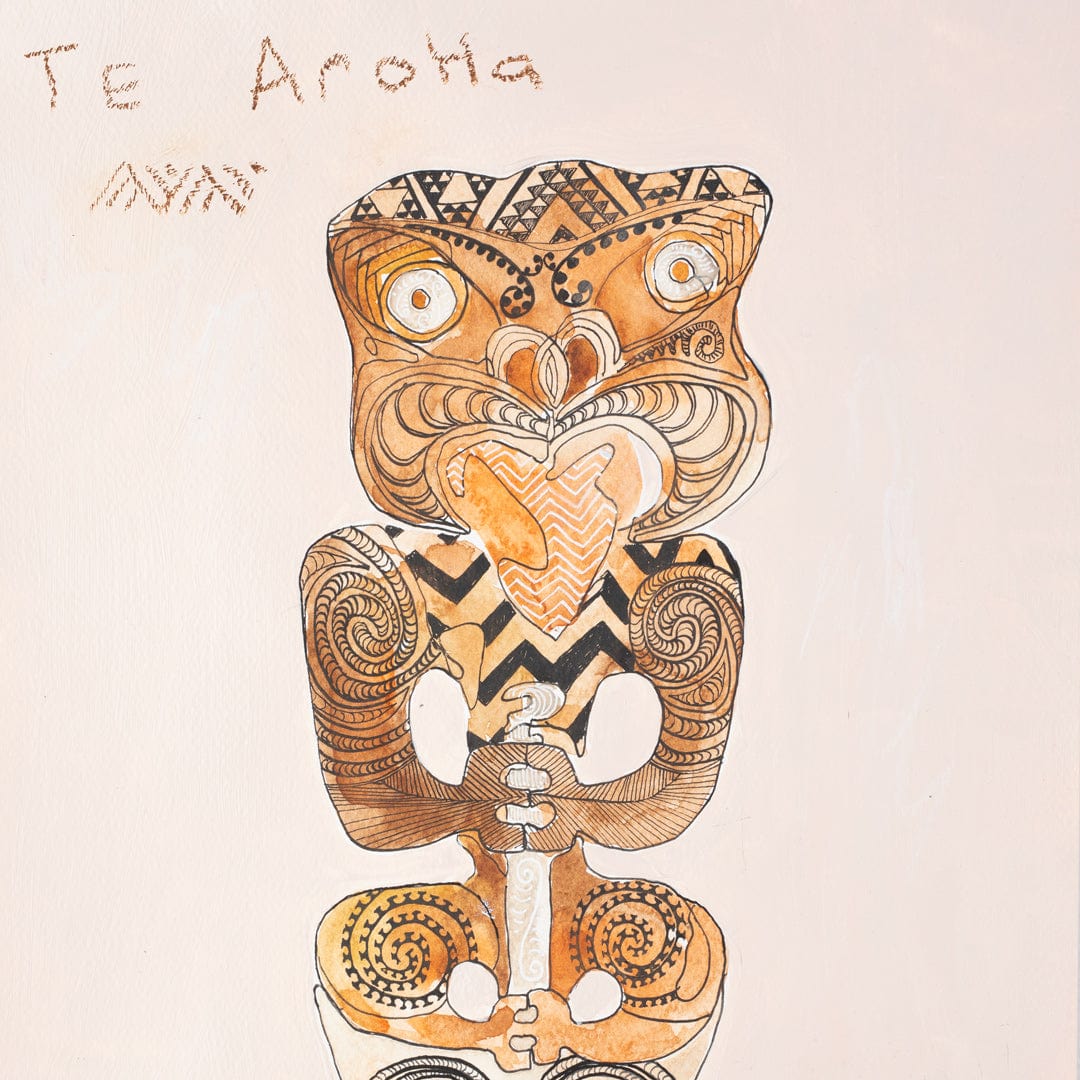 Te Aroha – Te Rangimārie tatou e (Love and peace for us all) Original Painting by Makus Art