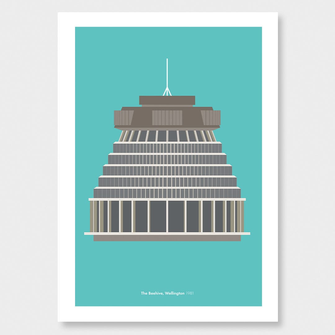 The Beehive, Wellington 1981 Art Print by Hamish Thompson