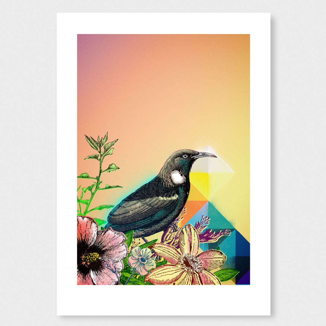 Tui in Geo Bloom Limited Edition Art Print by Component