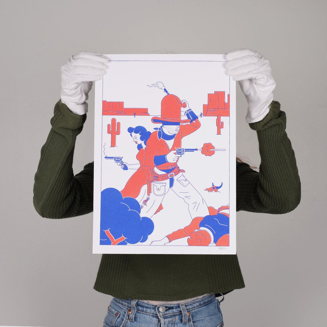 Shootout II Limited Edition Screen print by Emile Holmewood