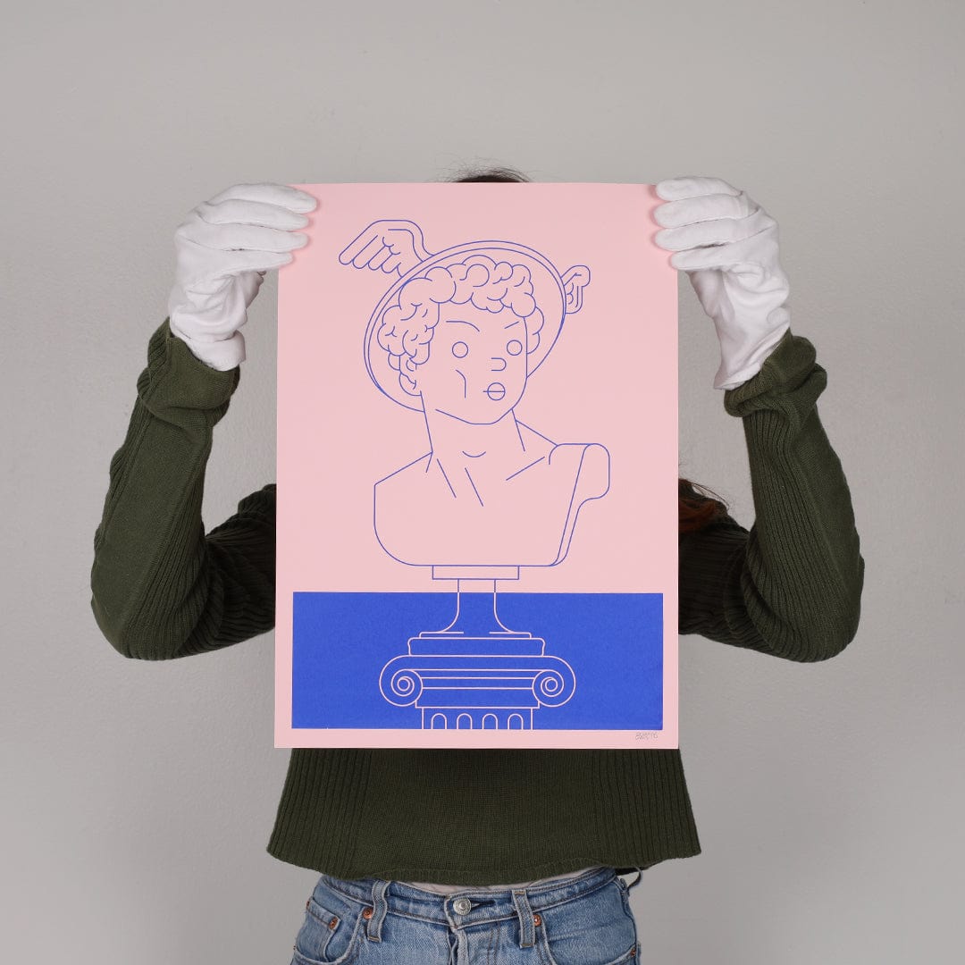 Hello Hermes Limited Edition Screen print by Emile Holmewood
