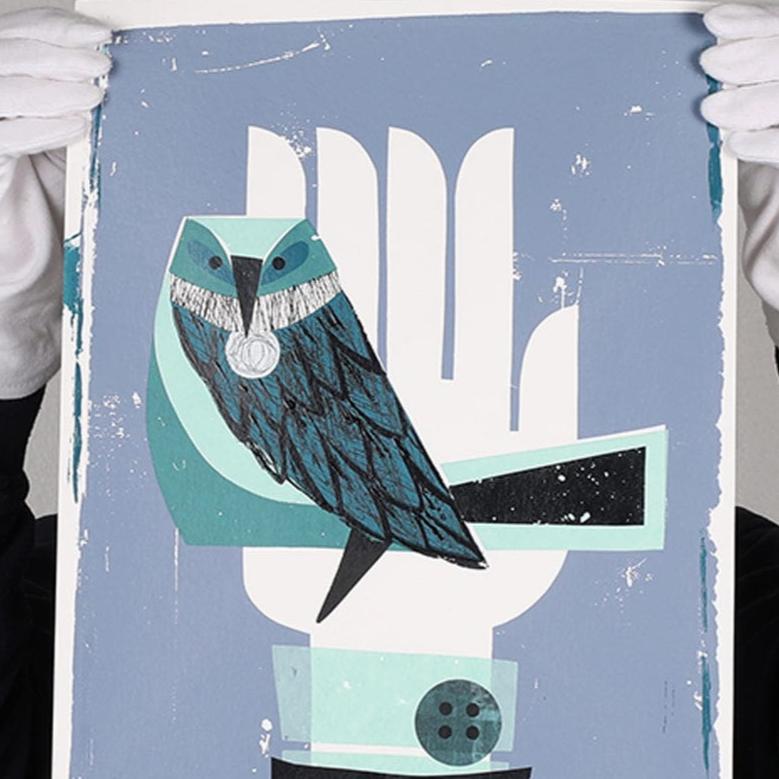 Tui in Hand Original Artwork by Holly Roach