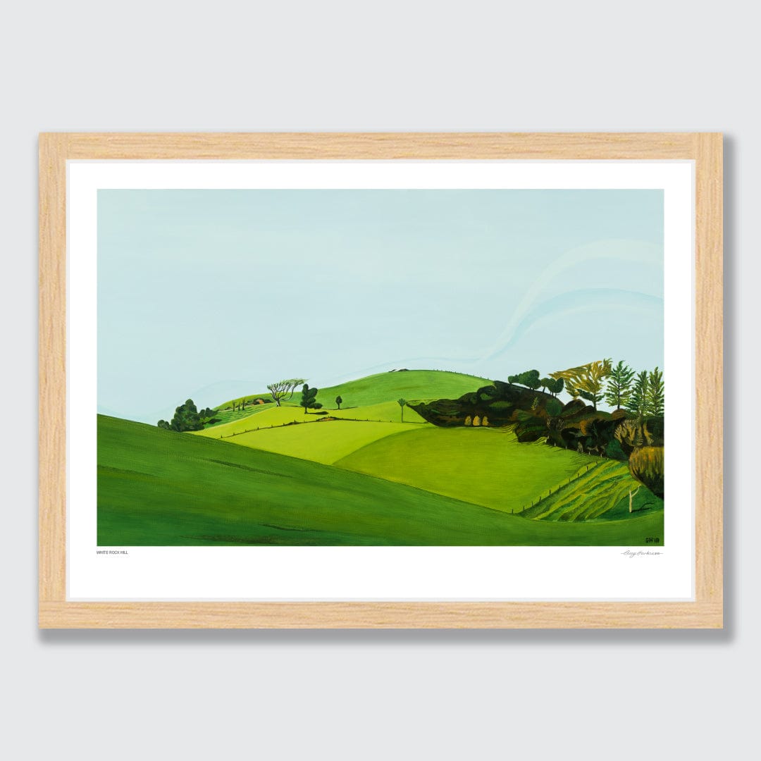 White Rock Hill Art Print by Guy Harkness