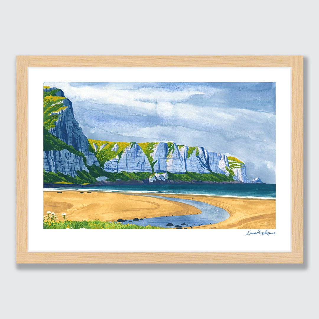 A Wintery Day at Pūrākaunui Bay Art Print by Emma Huia Lovegrove