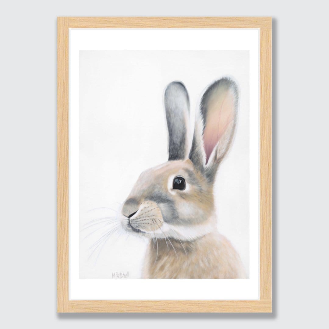Ambrose Rabbit Art Print by Margaret Petchell
