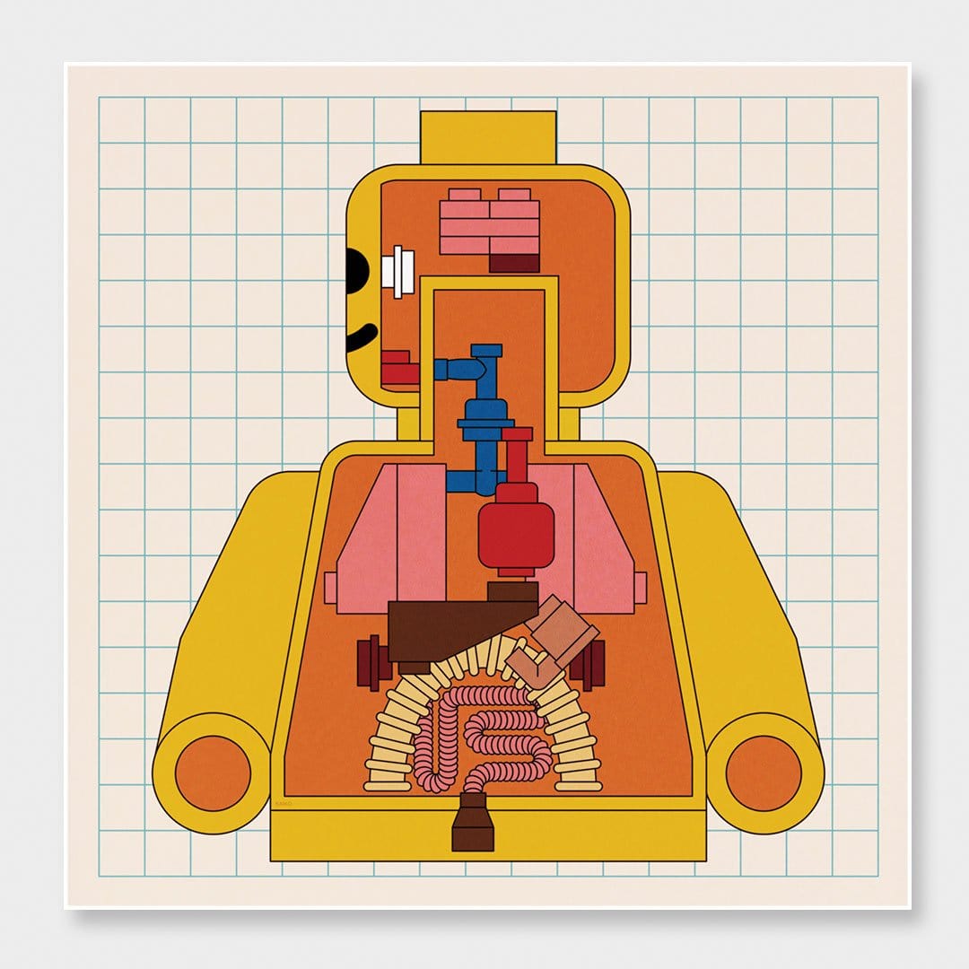 Anatomy System Art Print by Emile Holmewood