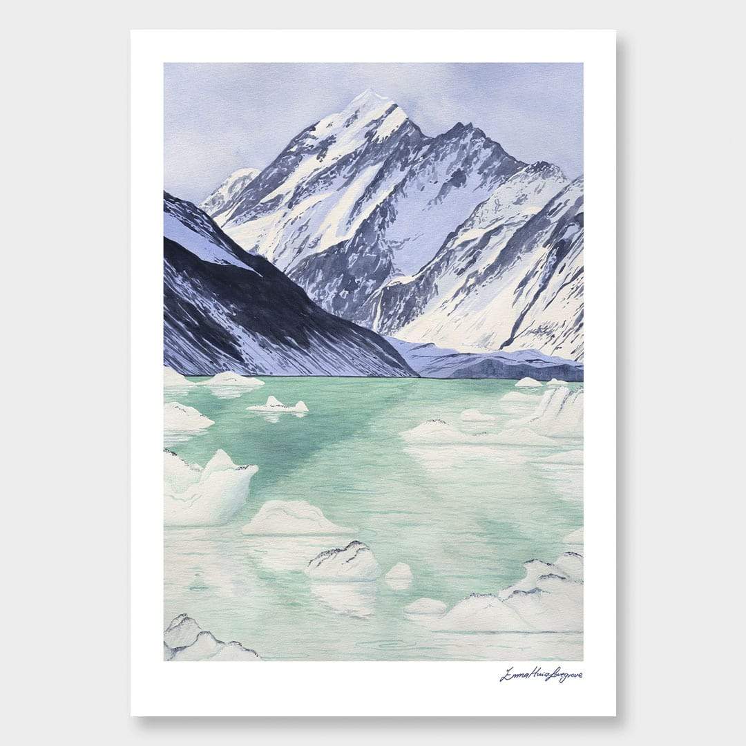 Aoraki Mt Cook Art Print by Emma Huia Lovegrove