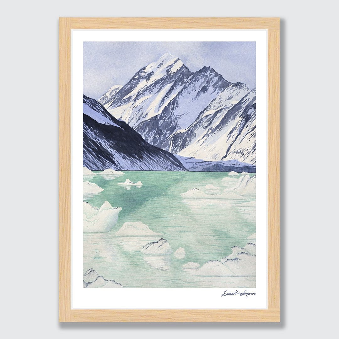 Aoraki Mt Cook Art Print by Emma Huia Lovegrove
