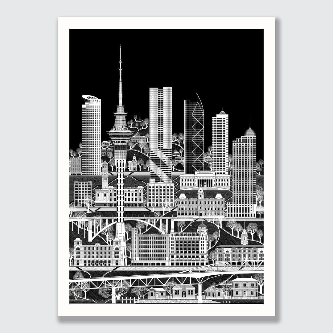 Auckland Reimagined Art Print by Glenn Mulholland