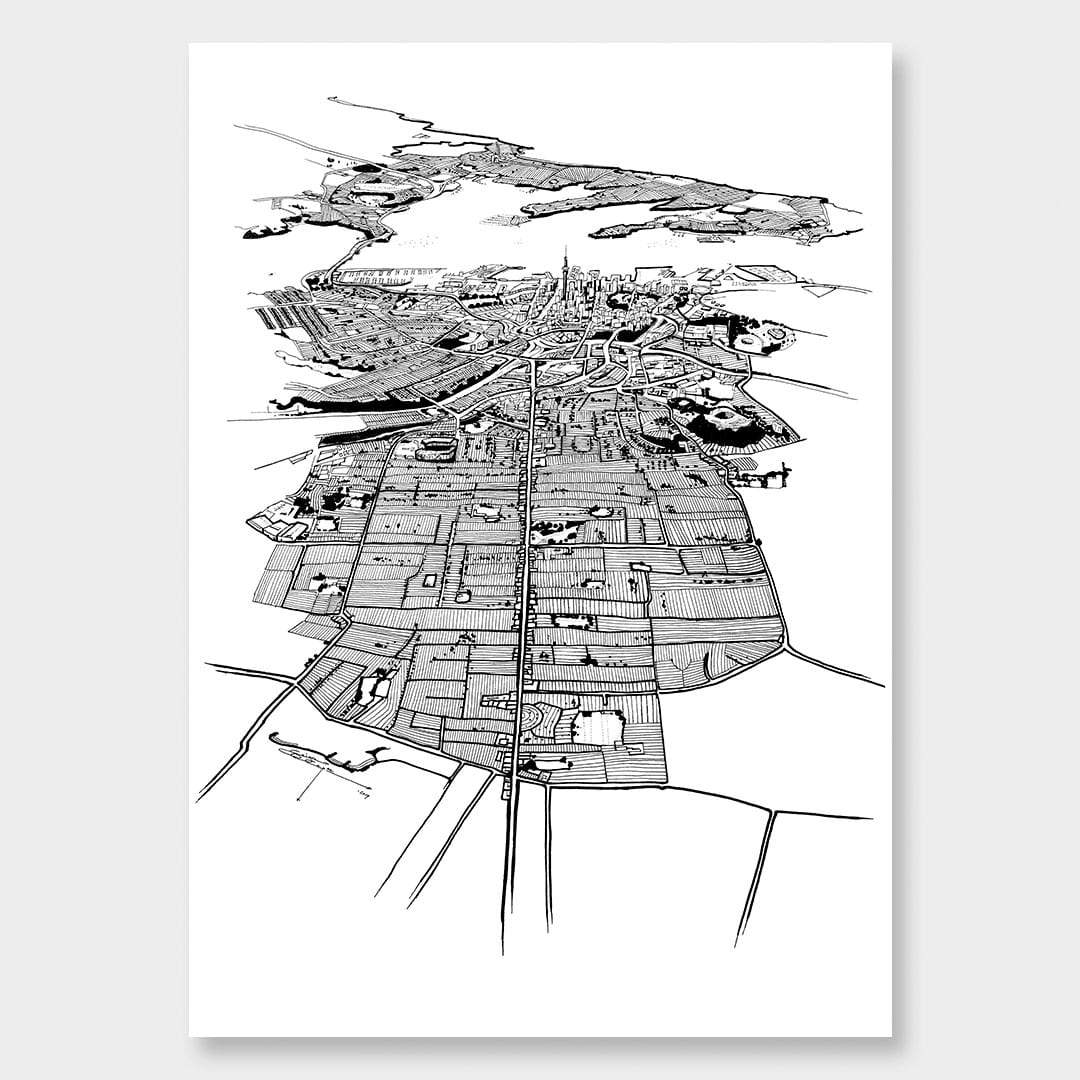 Auckland Art Print by Citizen Art