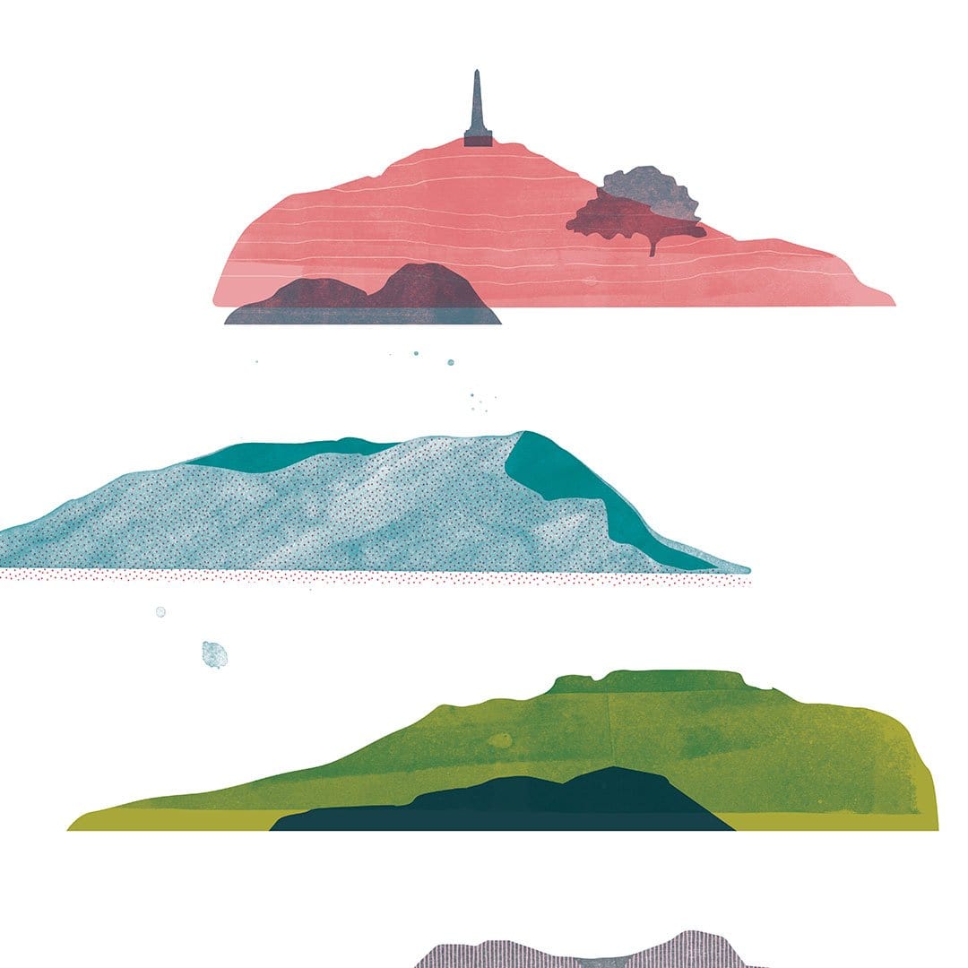 Auckland Mountain Study Art Print by Sarah Parkinson