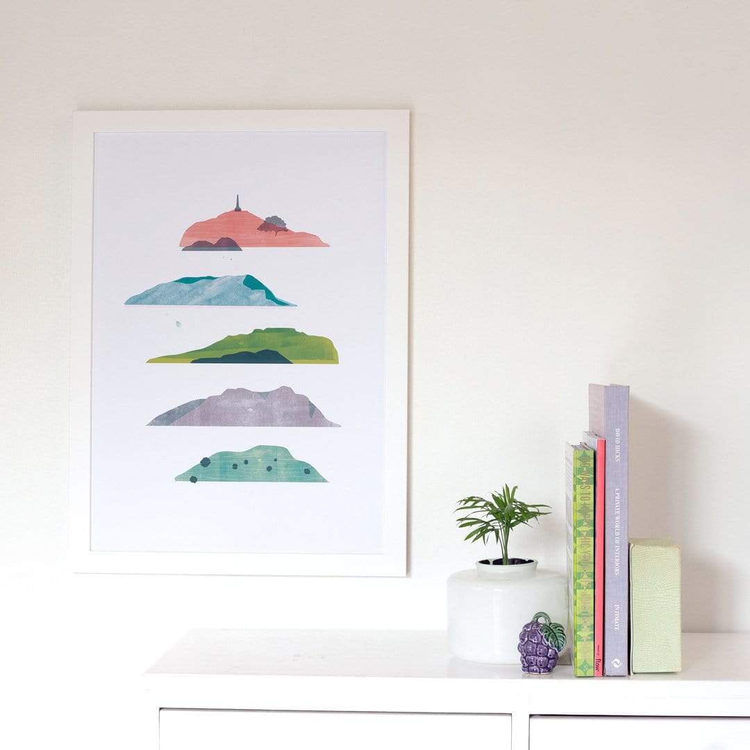 Auckland Mountain Study Art Print by Sarah Parkinson