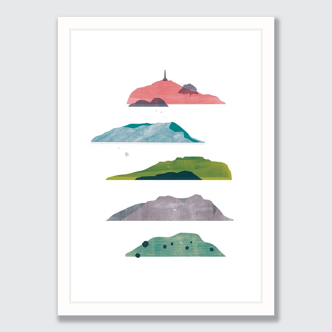 Auckland Mountain Study Art Print by Sarah Parkinson