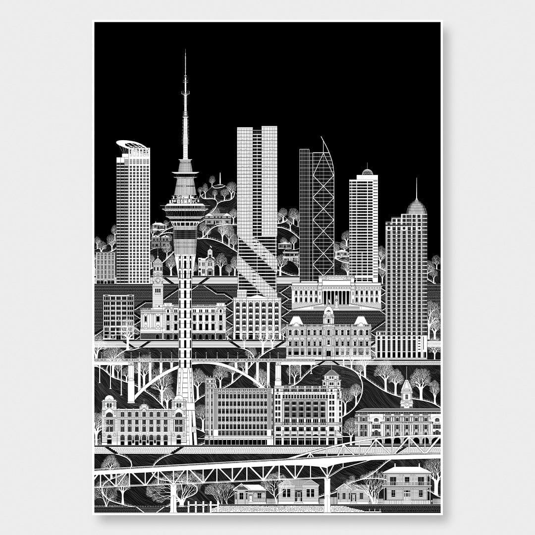 Auckland Reimagined Art Print by Glenn Mulholland