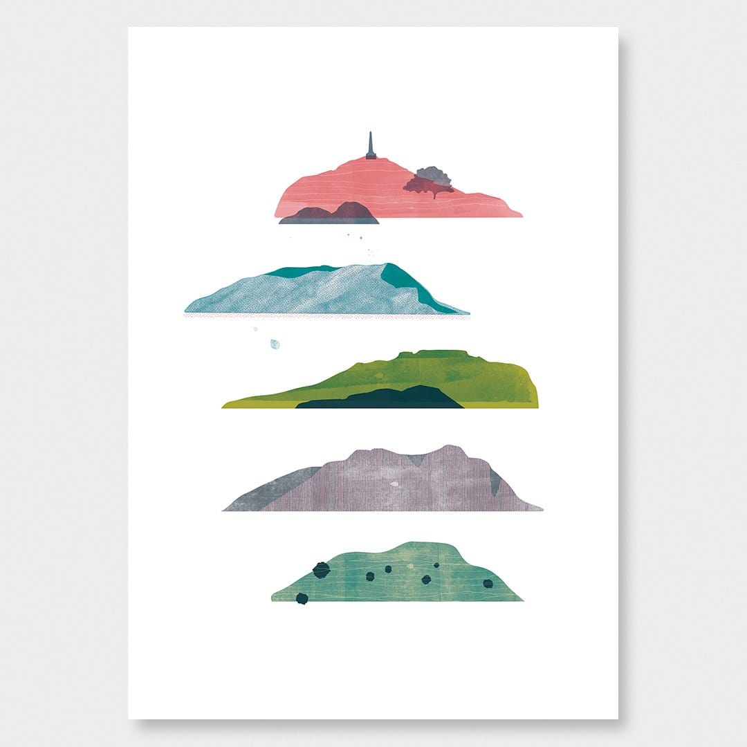 Auckland Mountain Study Art Print by Sarah Parkinson