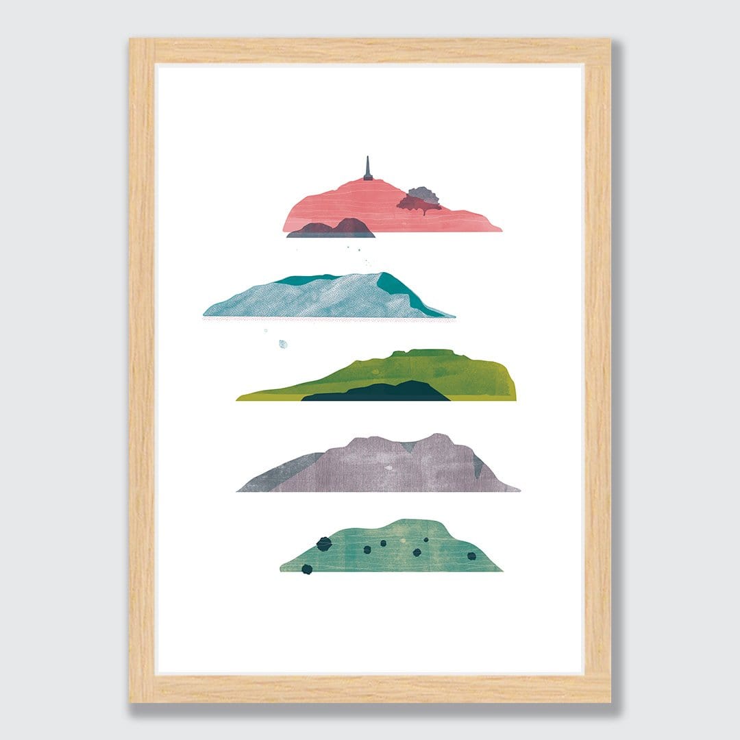 Auckland Mountain Study Art Print by Sarah Parkinson