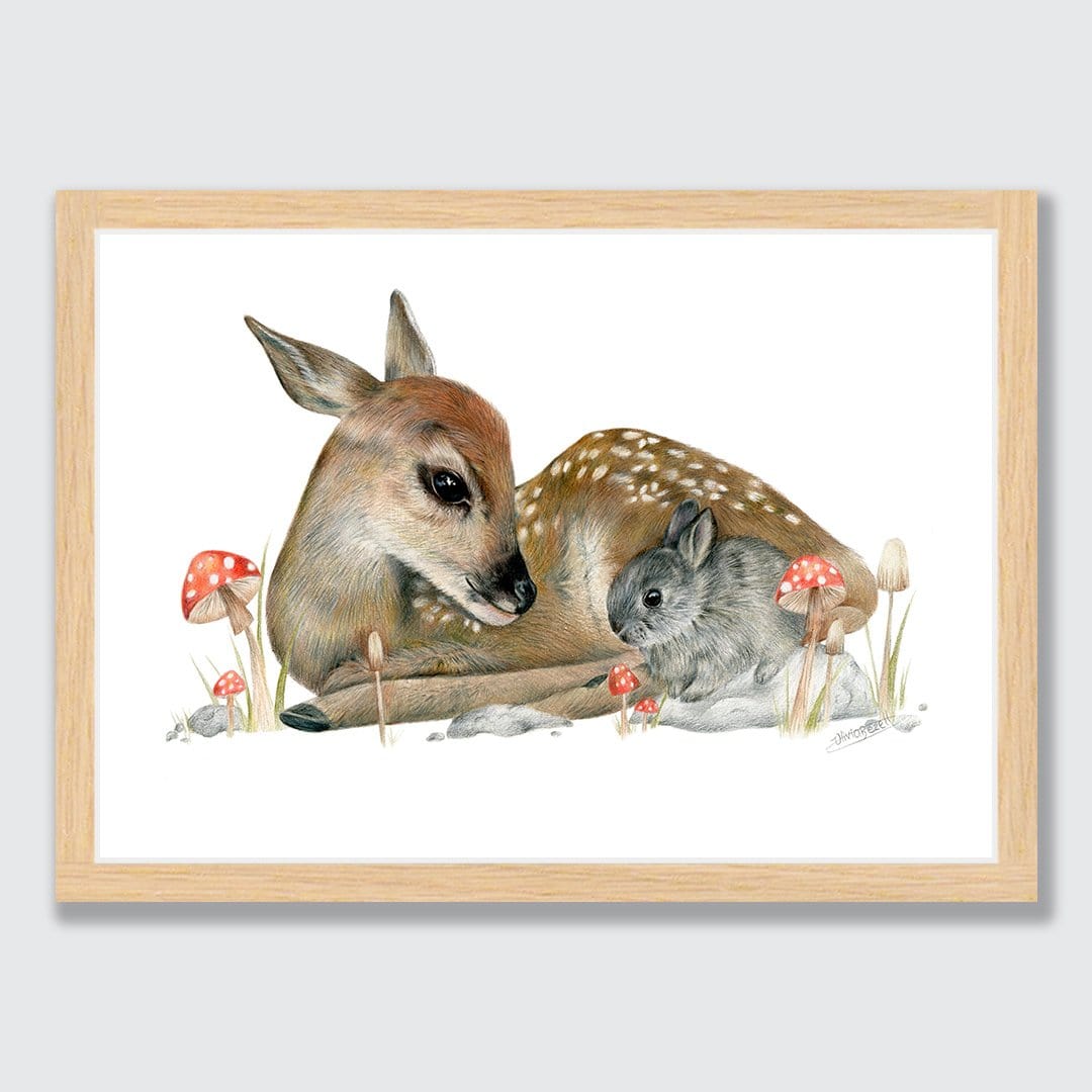 Bambi Art Print by Olivia Bezett