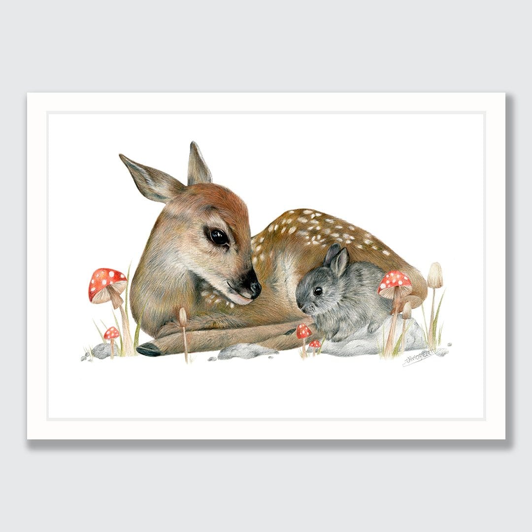 Bambi Art Print by Olivia Bezett