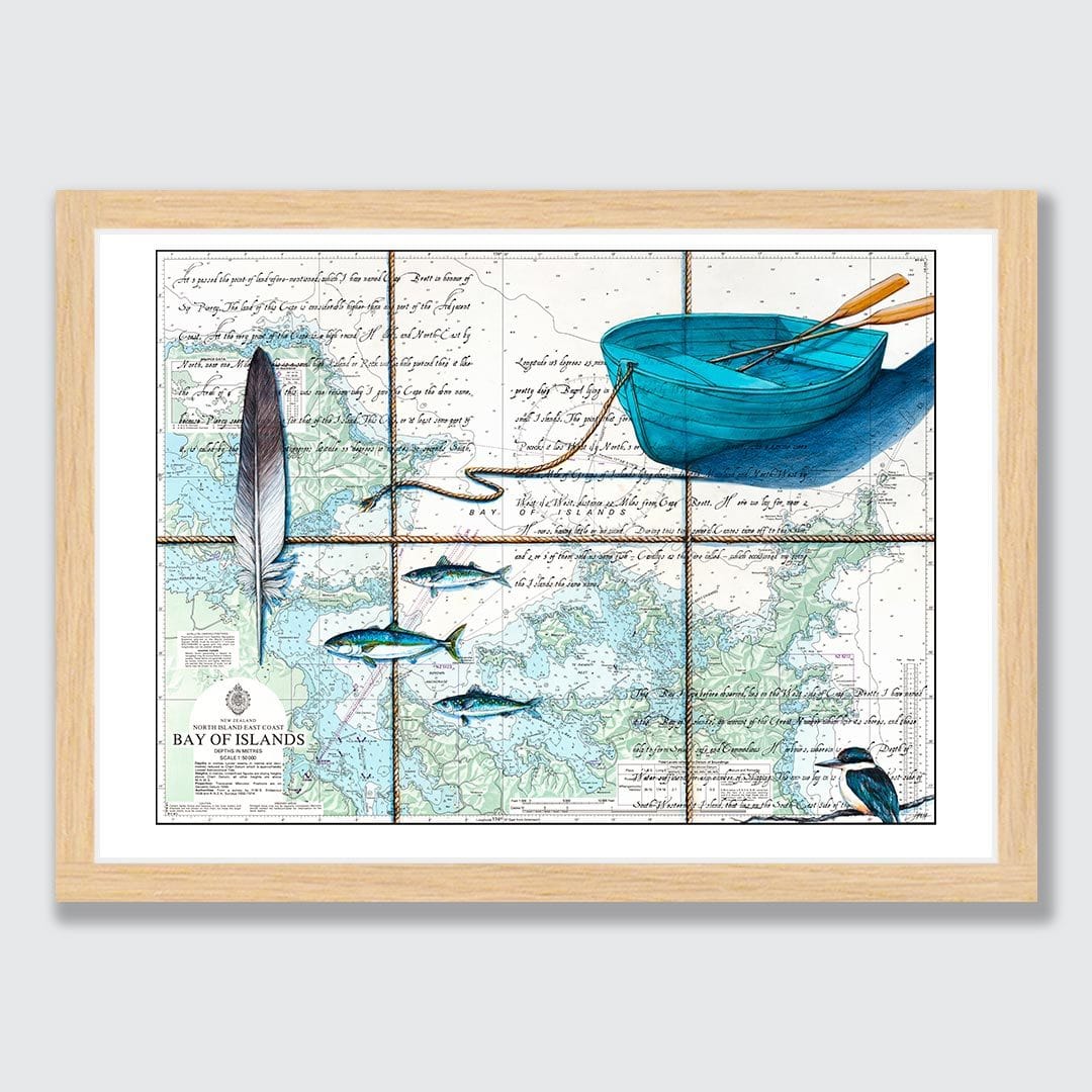 Bay of Islands Art Print by Justine Hawksworth