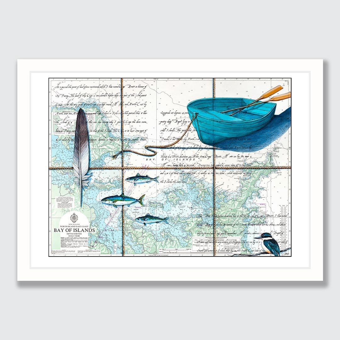 Bay of Islands Art Print by Justine Hawksworth