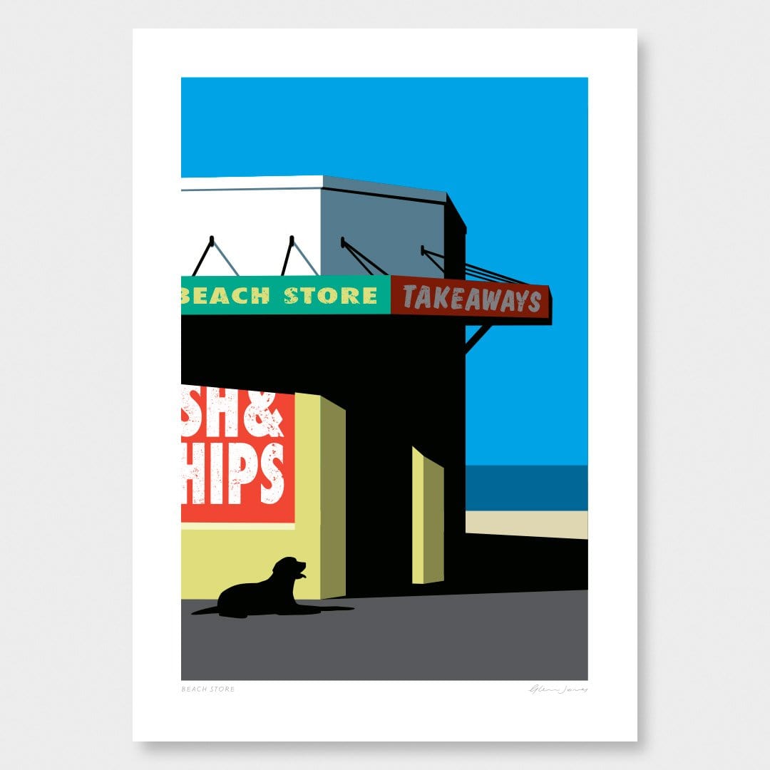 Beach Store Art Print by Glenn Jones