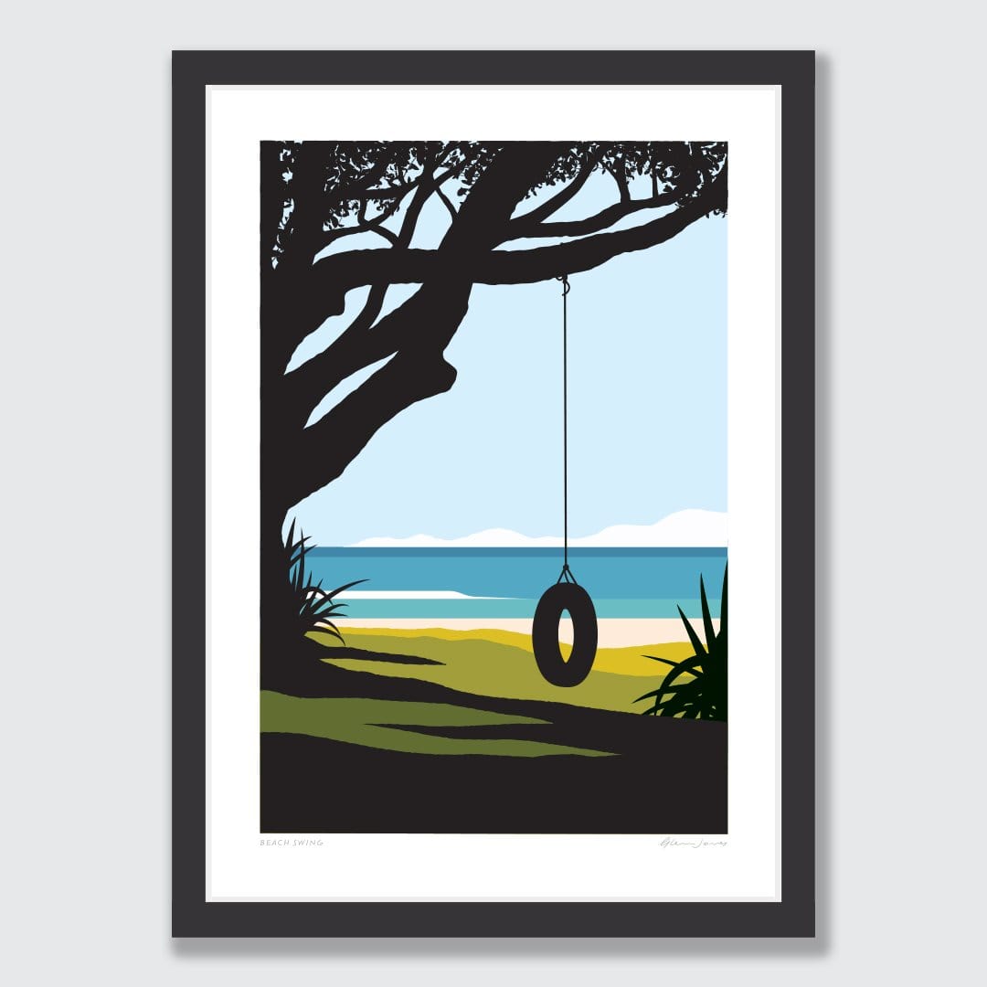 Beach Swing Art Print by Glenn Jones