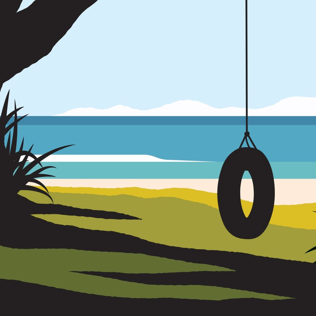 Beach Swing Art Print by Glenn Jones