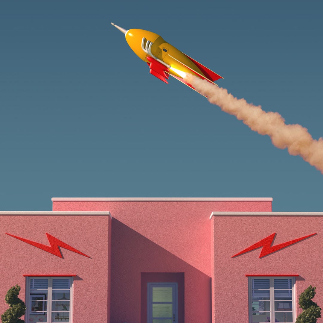 Blast Off Art Print by Simon Stockley